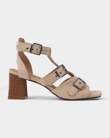 Sandalias de tacón para mujer lyle heel buckle sandal